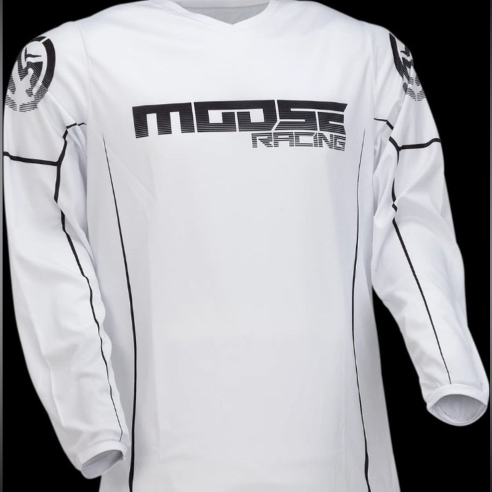 Moose Racing White and Black Racing Jersey